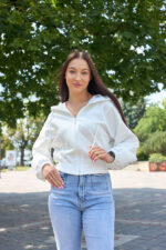 Кофта 26.3012 н Трикотаж двухнитка, колір Молочний, 40(XS), 42(S), 44(М)