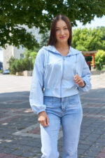 Кофта 26.3012 н Трикотаж двухнитка, колір Небесний, 40(XS), 42(S), 44(М)