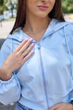 Кофта 26.3012 н Трикотаж двухнитка, колір Небесний, 40(XS), 42(S), 44(М) - Зображення 4