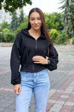 Кофта 26.3012 н Трикотаж двухнитка, колір Чорний, 40(XS), 42(S), 44(М)