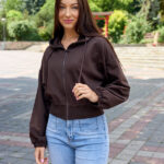 Кофта 26.3012 н Трикотаж двухнитка, колір Темний шоколад, 40(XS), 42(S), 44(М)