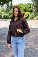 Кофта 26.3012 н Трикотаж двухнитка, колір Темний шоколад, 40(XS), 42(S), 44(М)