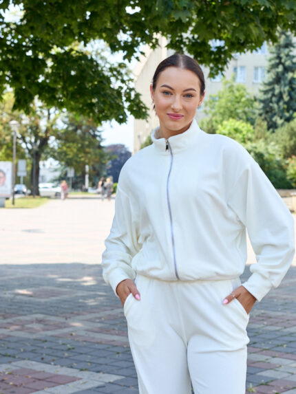 Костюм 26.2991 н Велюр тонкий, колір Молочний, 40(XS), 42(S), 44(М)