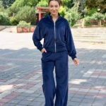 Костюм 26.2991 н Велюр тонкий, колір Темно синій, 40(XS), 42(S), 44(М)