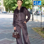 Костюм 26.2991 н Велюр тонкий, колір Темний шоколад, 40(XS), 42(S), 44(М)