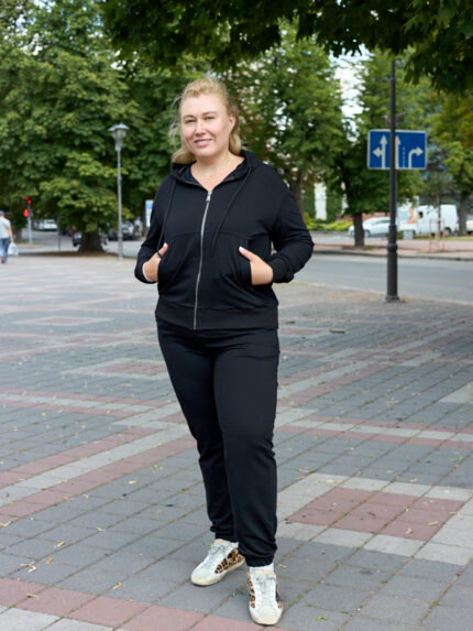 Костюм 26.2994 б Трикотаж двухнитка, колір Чорний, 48(XL), 50(ХХL), 52(3XL)