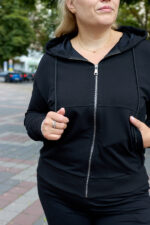 Костюм 26.2994 б Трикотаж двухнитка, колір Чорний, 48(XL), 50(ХХL), 52(3XL) - Зображення 4