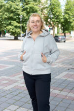 Кофта 26.3009 б Костюмна лакоста, колір Ніжно сірий, 48(XL), 50(ХХL), 52(3XL)