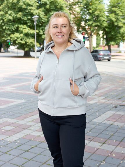 Кофта 26.3009 б Костюмна лакоста, колір Ніжно сірий, 48(XL), 50(ХХL), 52(3XL)