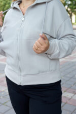 Кофта 26.3009 б Костюмна лакоста, колір Ніжно сірий, 48(XL), 50(ХХL), 52(3XL) - Зображення 4