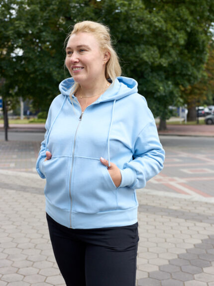 Кофта 26.3009 б Костюмна лакоста, колір Небесний, 48(XL), 50(ХХL), 52(3XL)