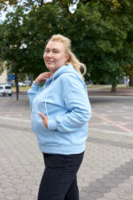 Кофта 26.3009 б Костюмна лакоста, колір Небесний, 48(XL), 50(ХХL), 52(3XL) - Зображення 3