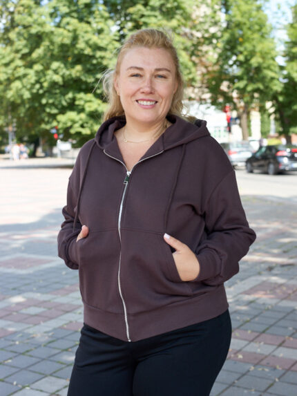 Кофта 26.3009 б Костюмна лакоста, колір Темний шоколад, 48(XL), 50(ХХL), 52(3XL)