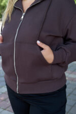 Кофта 26.3009 б Костюмна лакоста, колір Темний шоколад, 48(XL), 50(ХХL), 52(3XL) - Зображення 4