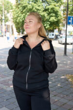 Кофта 26.3009 б Костюмна лакоста, колір Чорний, 48(XL), 50(ХХL), 52(3XL)