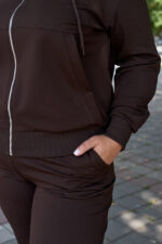 Костюм 26.2994 б Трикотаж двухнитка, колір Темний шоколад, 48(XL), 50(ХХL), 52(3XL) - Зображення 5