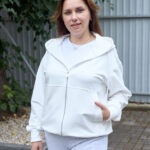 Кофта 26.3016 б Трикотаж двухнитка, колір Молочний, 48(XL), 50(ХХL), 52(3XL)