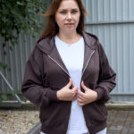 Кофта 26.3016 б Трикотаж двухнитка, колір Темний шоколад, 48(XL), 50(ХХL), 52(3XL)