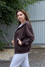 Кофта 26.3016 б Трикотаж двухнитка, колір Темний шоколад, 48(XL), 50(ХХL), 52(3XL) - Зображення 2
