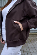 Кофта 26.3016 б Трикотаж двухнитка, колір Темний шоколад, 48(XL), 50(ХХL), 52(3XL) - Зображення 4