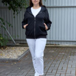 Кофта 26.3016 б Трикотаж двухнитка, колір Чорний, 48(XL), 50(ХХL), 52(3XL)