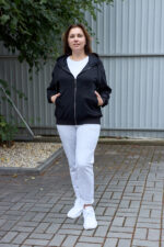 Кофта 26.3016 б Трикотаж двухнитка, колір Чорний, 48(XL), 50(ХХL), 52(3XL)