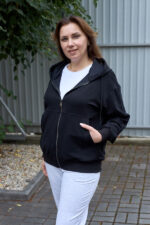 Кофта 26.3016 б Трикотаж двухнитка, колір Чорний, 48(XL), 50(ХХL), 52(3XL) - Зображення 2
