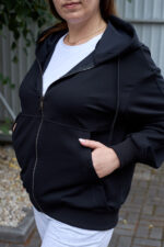 Кофта 26.3016 б Трикотаж двухнитка, колір Чорний, 48(XL), 50(ХХL), 52(3XL) - Зображення 5