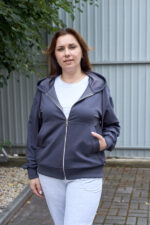 Кофта 26.3016 б Трикотаж двухнитка, колір Графіт, 48(XL), 50(ХХL), 52(3XL) - Зображення 5