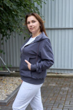 Кофта 26.3016 б Трикотаж двухнитка, колір Графіт, 48(XL), 50(ХХL), 52(3XL) - Зображення 4