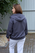 Кофта 26.3016 б Трикотаж двухнитка, колір Графіт, 48(XL), 50(ХХL), 52(3XL) - Зображення 2