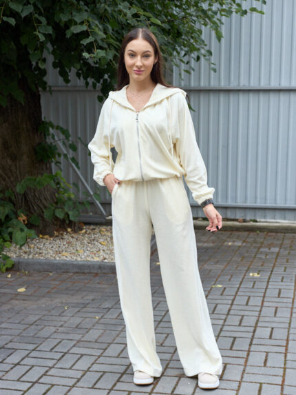 Костюм 26.3001 н Велюр котон, колір Ніжно лимонний , 40(XS), 42(S), 44(М)