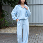 Костюм 26.3001 н Велюр котон, колір Небесний, 40(XS), 42(S), 44(М)