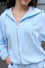 Костюм 26.3001 н Велюр котон, колір Небесний, 40(XS), 42(S), 44(М) - Зображення 4