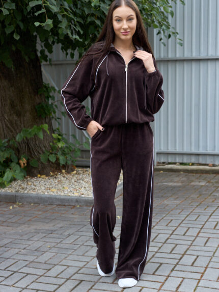 Костюм 26.3001 н Велюр котон, колір Темний шоколад, 40(XS), 42(S), 44(М)