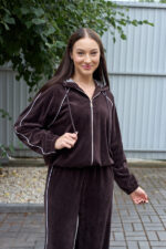 Костюм 26.3001 н Велюр котон, колір Темний шоколад, 40(XS), 42(S), 44(М) - Зображення 6