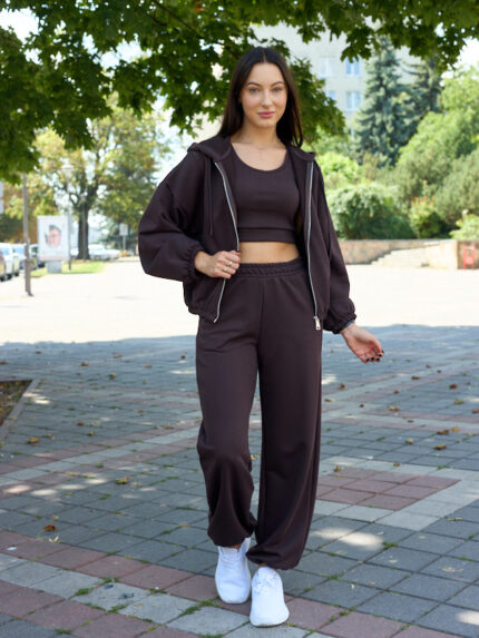 Костюм 26.3020 н Трикотаж петля, колір Темний шоколад, 40(XS), 42(S), 44(М)