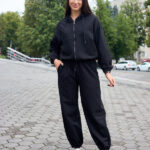 Костюм 26.3030 н Трикотаж двухнитка, колір Чорний, 40(XS), 42(S), 44(М)