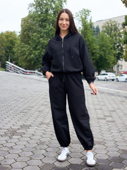 Костюм 26.3030 н Трикотаж двухнитка, колір Чорний, 40(XS), 42(S), 44(М)