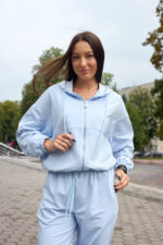 Костюм 26.3030 н Трикотаж двухнитка, колір Небесний, 40(XS), 42(S), 44(М) - Зображення 6