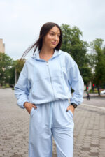 Костюм 26.3030 н Трикотаж двухнитка, колір Небесний, 40(XS), 42(S), 44(М) - Зображення 2